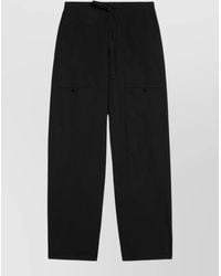 Jil Sander - Cotton Cargo Wide-Leg Trousers - Lyst