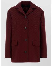 Gucci - Gg Fabric Blazer Front Pockets Long Sleeves - Lyst