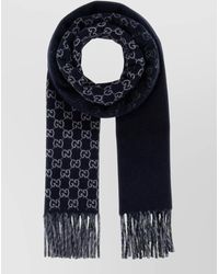 Gucci - Embroidered Wool Cashmere Scarf - Lyst