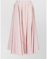 Givenchy - High Waisted Midi Pleated Skirt Design - Lyst