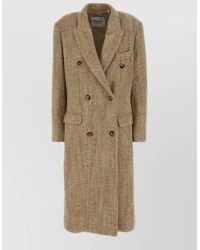 Isabel Marant - Wool-Blend Herringbone Double-Breasted Coat - Lyst