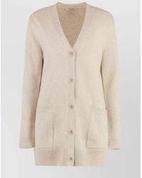 Max Mara - Wool And Cashmere Cardigan With Sequin Embroidery - Lyst