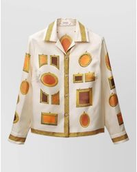 Versace - Printed Silk Twill Shirt - Lyst