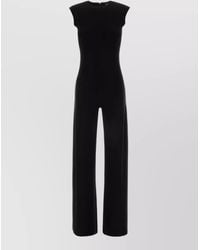 Norma Kamali - Jersey Jumpsuit Crew Neck Sleeveless Wide Leg - Lyst
