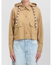 Moncler - Hooded Cotton Blend Jacket Shirt - Lyst