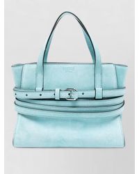 Moschino - Suede Leather Tote Bag - Lyst