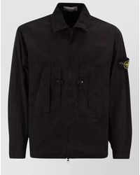 Stone Island - Mercerised Organic Cotton Ripstop Jacket - Lyst