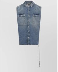 Rick Owens - Cotton Sleeveless Shirt Jacket - Lyst