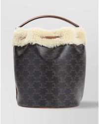 Celine - Clara Shearling Bucket Bag - Lyst
