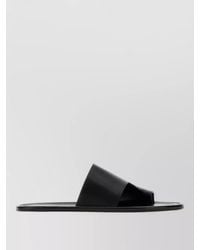The Row - Malick Leather Thong Flat Sole Slippers - Lyst