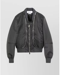 McQueen - Bomber Jacket With Zip And Pockets - Lyst
