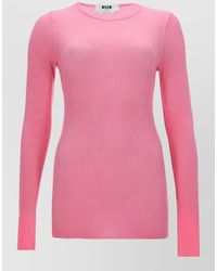 MSGM - Viscose Knit Top - Lyst