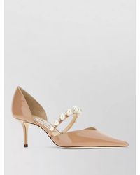 Jimmy Choo - Aurelie Pumps Pointed Toe Kitten Heel Pearls - Lyst