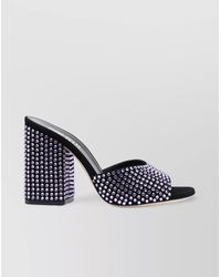 Paris Texas - Calf Leather Crystal-Embellished Mules - Lyst