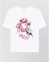 McQueen - Dalmatian-Print Cotton T-Shirt - Lyst