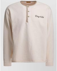 Human Made - Henley Neck Sweatshirt Ribbed Cuffs Design - Lyst
