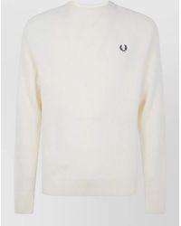 Fred Perry - Lambswool Raglan Jumper Crew Neck - Lyst