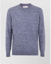 Brunello Cucinelli - Silk Blend Crew Neck Sweater - Lyst