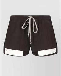 Rick Owens - Straight Shorts Contrast Hem Side Pockets Slits - Lyst