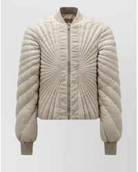 Moncler - Flight Bomber Jacket With Ribbed Collar And Quilted Design - Lyst