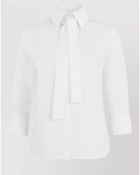 Elisabetta Franchi - Cotton Long-Sleeve Shirt - Lyst