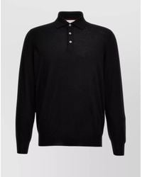 Brunello Cucinelli - Cashmere Wool Long-Sleeve Polo Shirt - Lyst