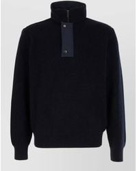 Paul & Shark - Wool Blend Sweater High Neck Buttons - Lyst