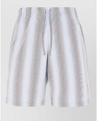 Dries Van Noten - Printed Cotton Bermuda Shorts - Lyst