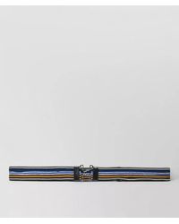 Prada - Striped Clasp Buckle Belt Elastic Cotton - Lyst