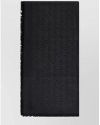 Saint Laurent - Silk Wool Jacquard Square Scarf - Lyst
