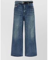 Sacai - Wide Leg Denim Jeans Five Pocket Design - Lyst