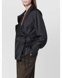 Dries Van Noten - Jacquard Wrap Shirt - Lyst