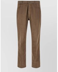 Prada - Vintage Wash Cotton Denim Straight Jeans - Lyst