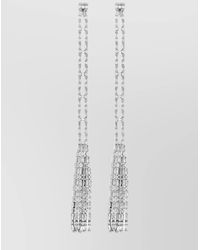 DSquared² - Crystal Drop Earrings Geometric Detailing - Lyst