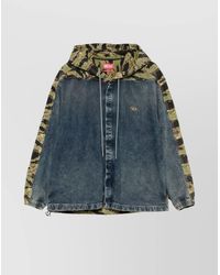 DIESEL - Camouflage-Print Relaxed-Fit Hooded Jacket - Lyst