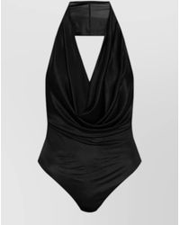 DSquared² - Halterneck Top Open Back Draped Front - Lyst