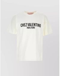 Valentino Garavani - Cotton Logo Print Short-Sleeve T-Shirt - Lyst