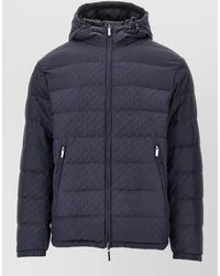 Emporio Armani - Hooded Short Down Padded Coat - Lyst