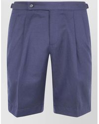 Incotex - Chino Shorts Belt Loops Back Pockets Pleats - Lyst