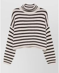 Lisa Yang - Cashmere Striped Turtleneck Sweater - Lyst