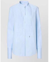 Fendi - Cotton Slim-Fit Pleated Poplin Shirt - Lyst