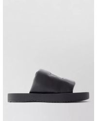 Burberry - Lf Knight Leather Flat Slide Sandals - Lyst