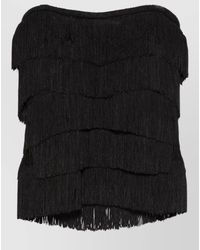 Norma Kamali - Strapless Sweetheart Fringe Top - Lyst