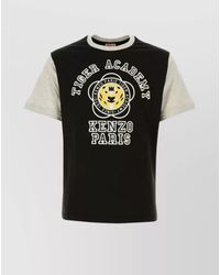 KENZO - Graphic Print Cotton Crew-Neck T-Shirt - Lyst