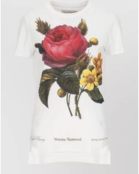 Vivienne Westwood - Short Sleeve Crewneck Cotton T Shirt Floral - Lyst