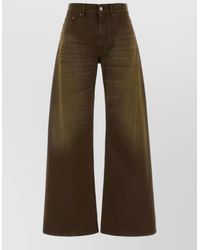 MM6 by Maison Margiela - High Waist Wide Leg Denim Jeans - Lyst