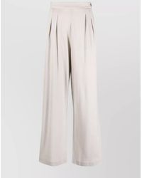 Fabiana Filippi - Wool High-Rise Pleated Wide-Leg Trousers - Lyst