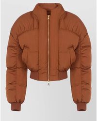 Elisabetta Franchi - Down Cropped Oversized Puffer Jacket - Lyst