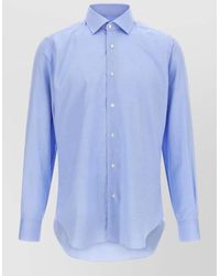 Barba Napoli - Cotton Shirt Long Sleeves Buttondown Collar - Lyst