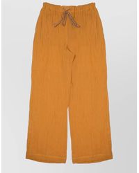 120% Lino - Linen Shorts Wide Cut Back Pockets - Lyst